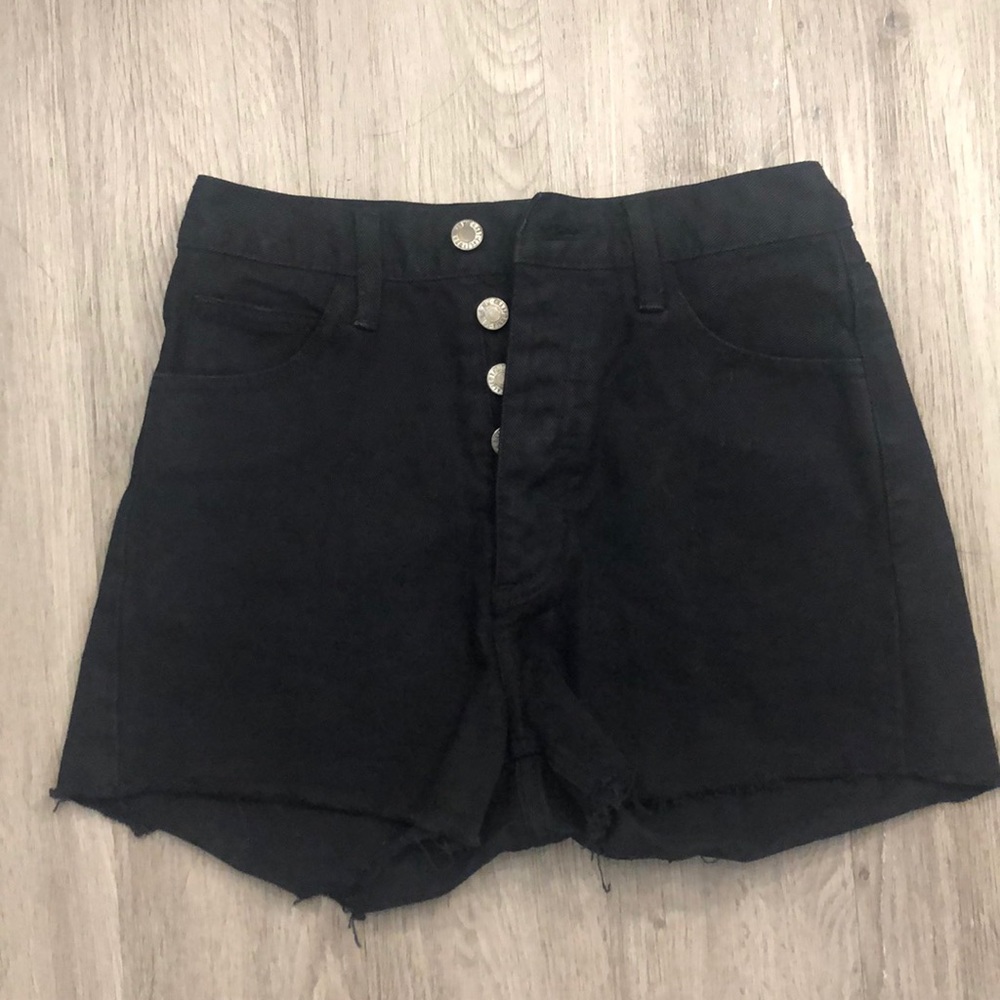 Black high wasted shorts